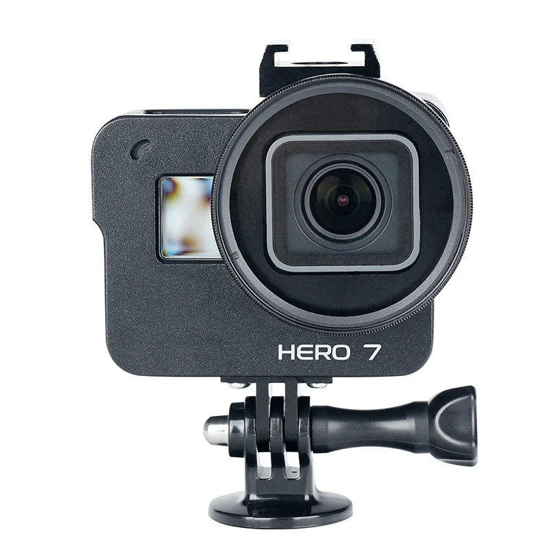 Action Camera metal Case for Gopro 7 base mount Aluminium Alloy Housing