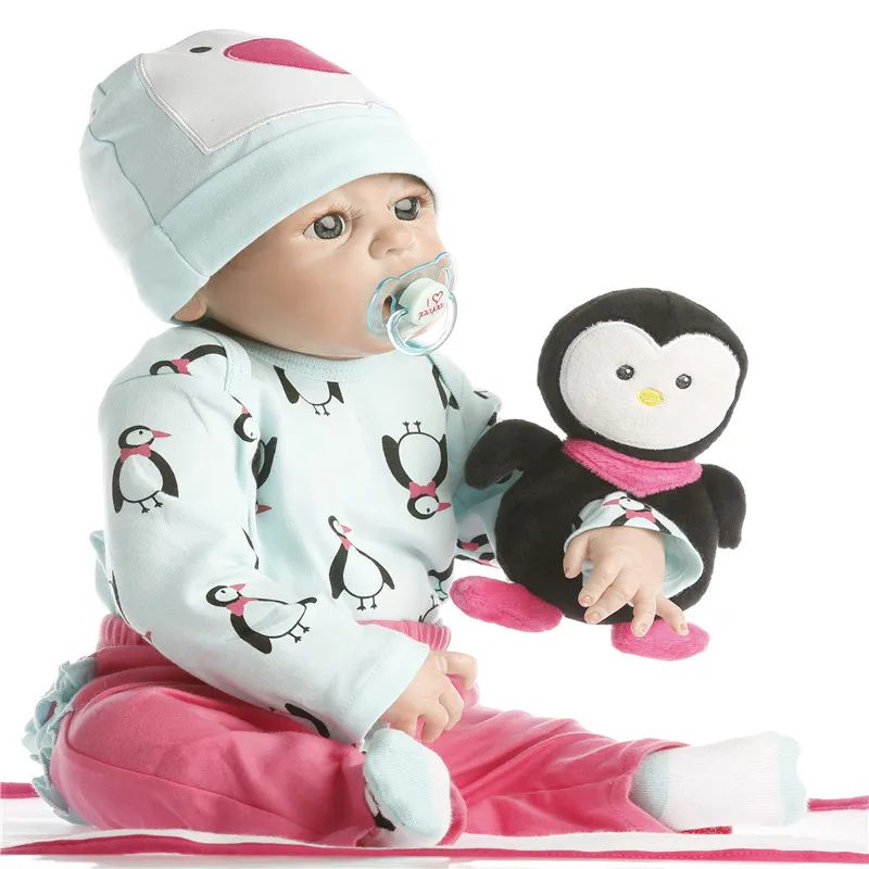 SanyDoll 22 дюймов 55 см силиконовые куклы reborn, модный набор милых кукол, подарок на праздник