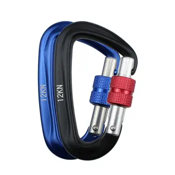 

25KN 12KN Climbing Carabiner Keychain Rock Climbing Buckle Security Buckle Lock Outdoor Climbing Equipment Accessories