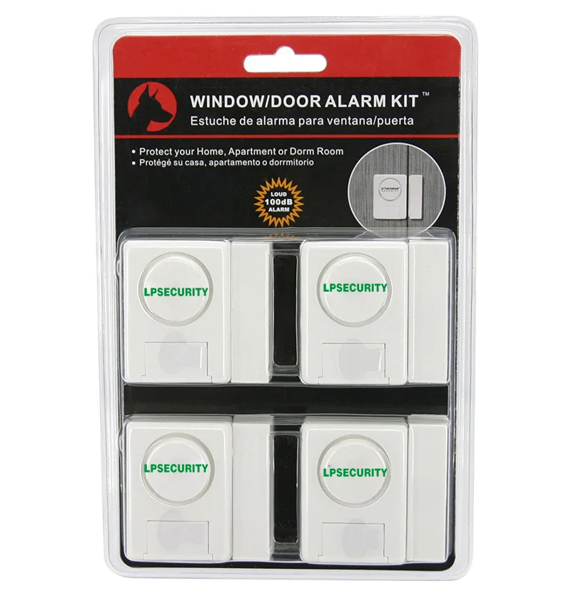 

LPSECURITY 5 packs home office security magnetic door window shutter alarm sensor detector standalone 105dB each pack 4pcs