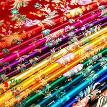 Шелковая ткань парча имитация Гладкий Блестящий жакет ткань кайма для штор Подушка платье костюм косплей