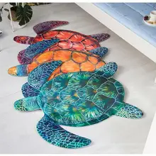 Креативный ковер в виде черепахи 3D, диван для гостиной, коврик для компьютерного стула, коврик для пола, ковер для детской комнаты, Противоскользящий коврик