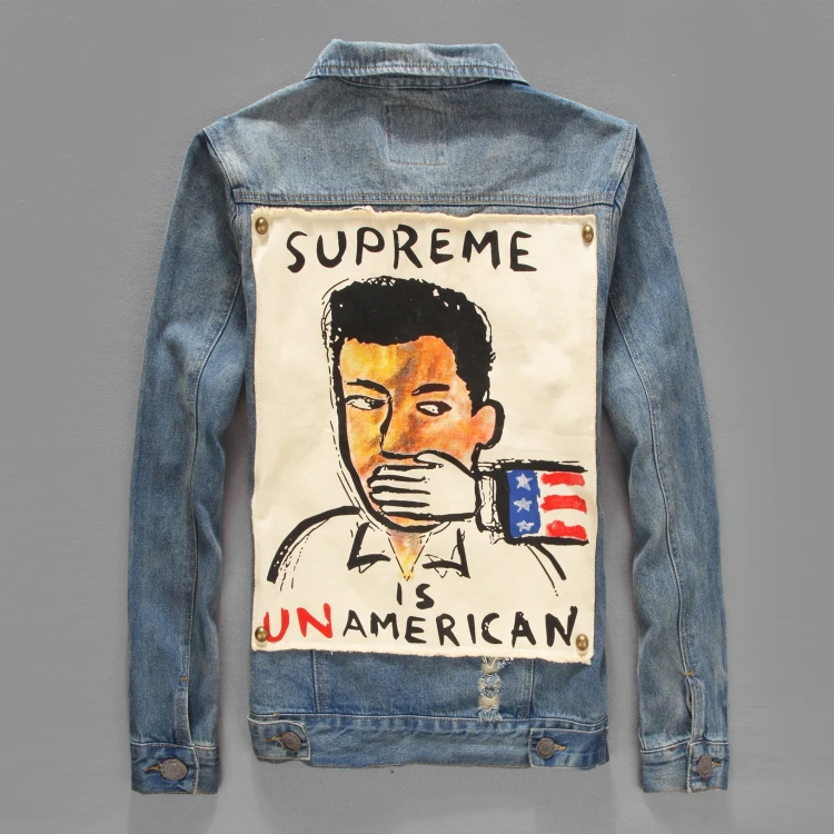 supreme patches denim jacket