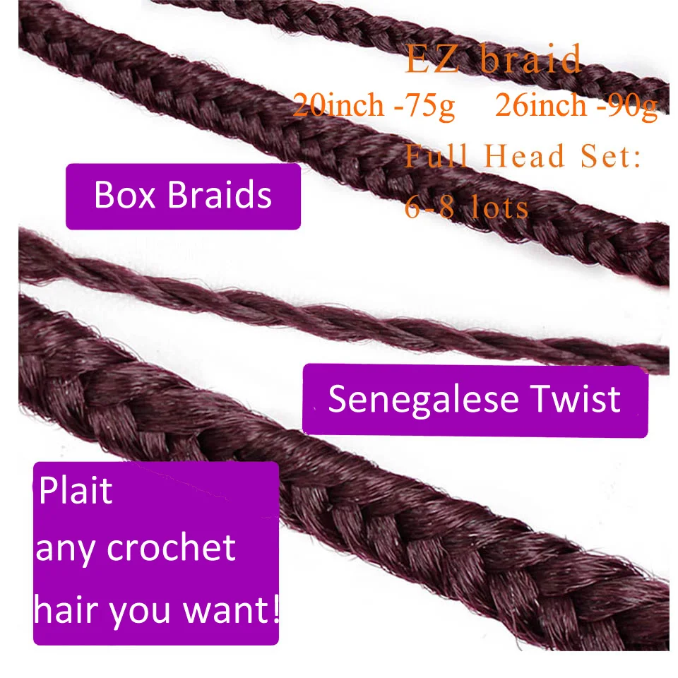 Vigorous Crochet Hair Extension Easy Jumbo Braids Hair Two Tone Colors Synthetic Crochet Braidingd Hair Braid Hair