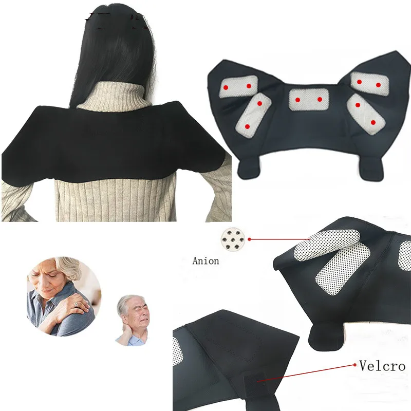 

Tourmaline Magnetic Therapy Neck Support Shoulder Belt Neck Pain Improve Periarthritis Heating Belt Facial Massager lift Tool