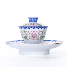 150 мл керамический фарфор Jingdezhen сине-белая Кондитерская чайная чашка чайный набор кунг-фу Gaiwan черный чай пуэр кофейная чашка блюдце кружка