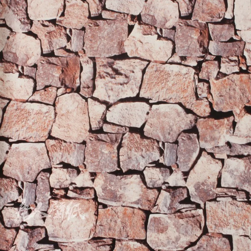 Chinese imitation stone brick pattern Wallpaper for walls 3 d Rustic Texture wall stickers Vinyl papel de parede3d Wall Paper
