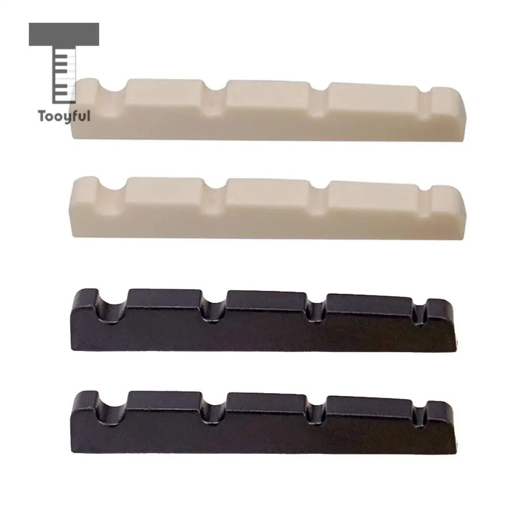 2 Pieces Slotted Nut for 4 String Electric Bass Replacements