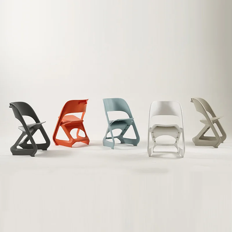 

Nordic Macaron Color Can Be Folded Into Plastic Chair Office Restaurant Conference Back Chair Family Study Bedroom Lounge Chair