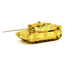 Microworld 3D металлическая головоломка Leclerc основной боевой танк MBT модель DIY лазерная резка Модель-пазл подарки для обучающие игрушки для взрослых настольные украшения