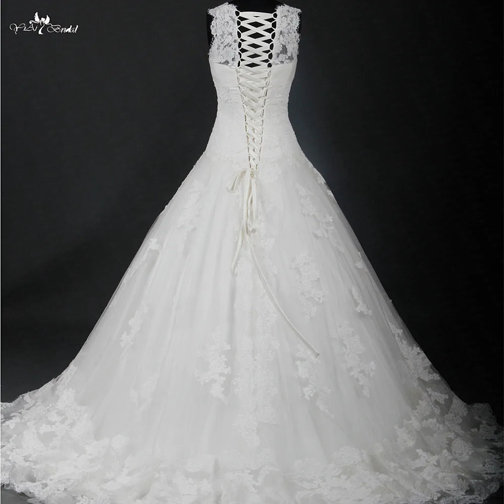 RSW1224 без рукавов на шнуровке сзади Vestido Noiva Princesa - Цвет: picture color