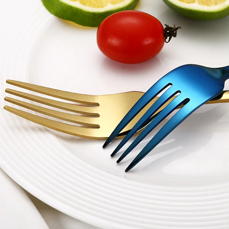 Набор столовых приборов Радужный из нержавеющей стали 4/8/12/16/24 шт.|cutlery set|silverware