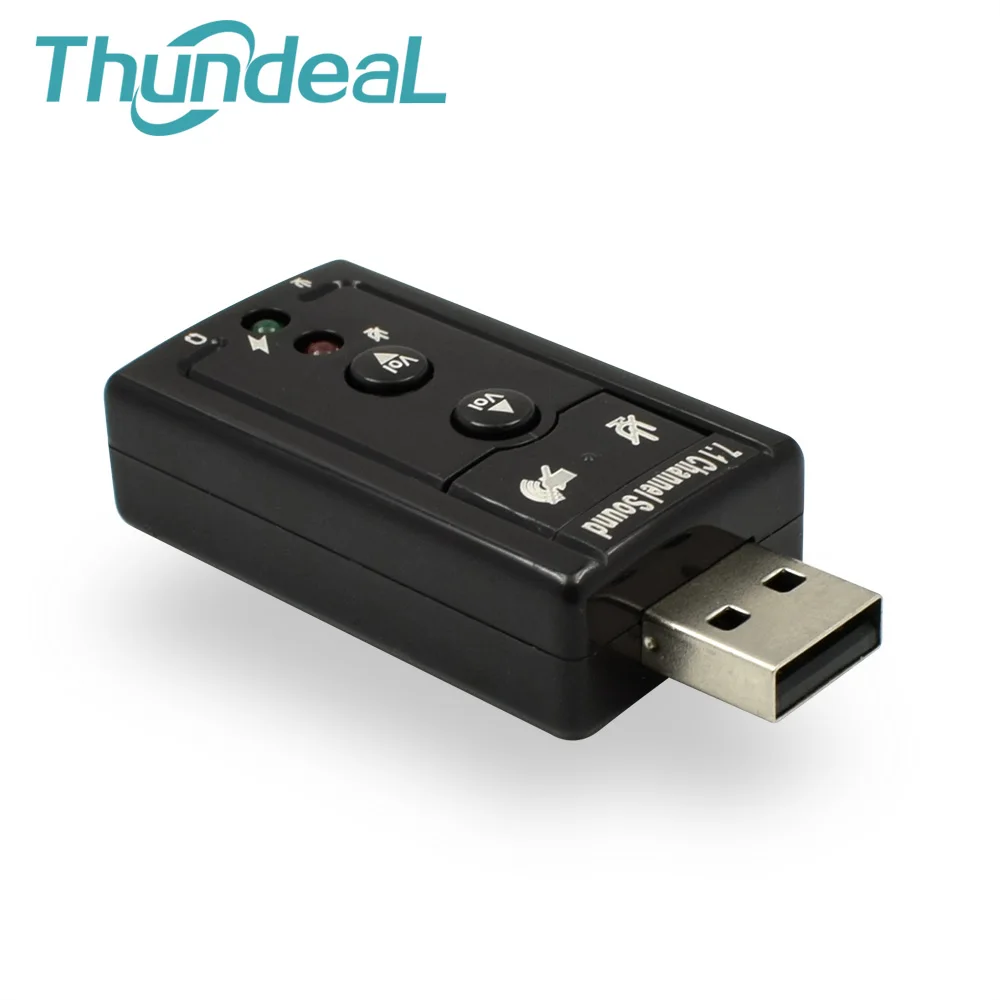Мини Внешняя USB 7 1 канальная звуковая карта 3 5 мм разъем для наушников интерфейс