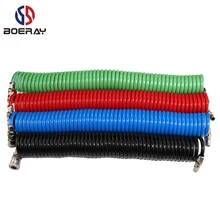 1 шт 29,5 футов на 1/4 дюйма откачки воздушного шланга, воздушный компрессор шланг с поворотным быстрым адаптером концы и ограничитель изгиба фитинги