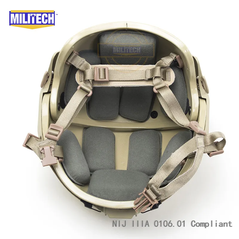 MILITECH M/LG DE Tan NIJ уровень IIIA 3A Air Frame арамидный пуленепробиваемый шлем для планера с баллистическим испытанием отчет 5 лет гарантии