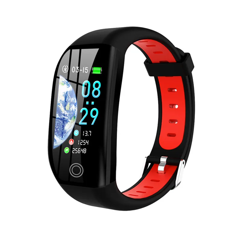 ONEVAN смарт-браслет для женщин фитнес-браслет пульсометр Монитор артериального давления для мужчин gps спортивный трекер Смарт-часы для Android IOS - Цвет: Black RED
