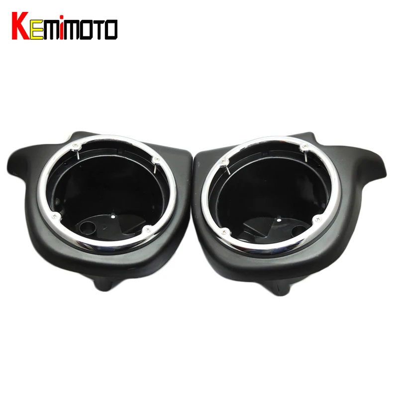 

KEMiMOTO Lower Vented Leg Fairing 6.5" Speaker Box Pod For Harley Touring Glide FL Road Street Electra Glide Touring 1993-2013