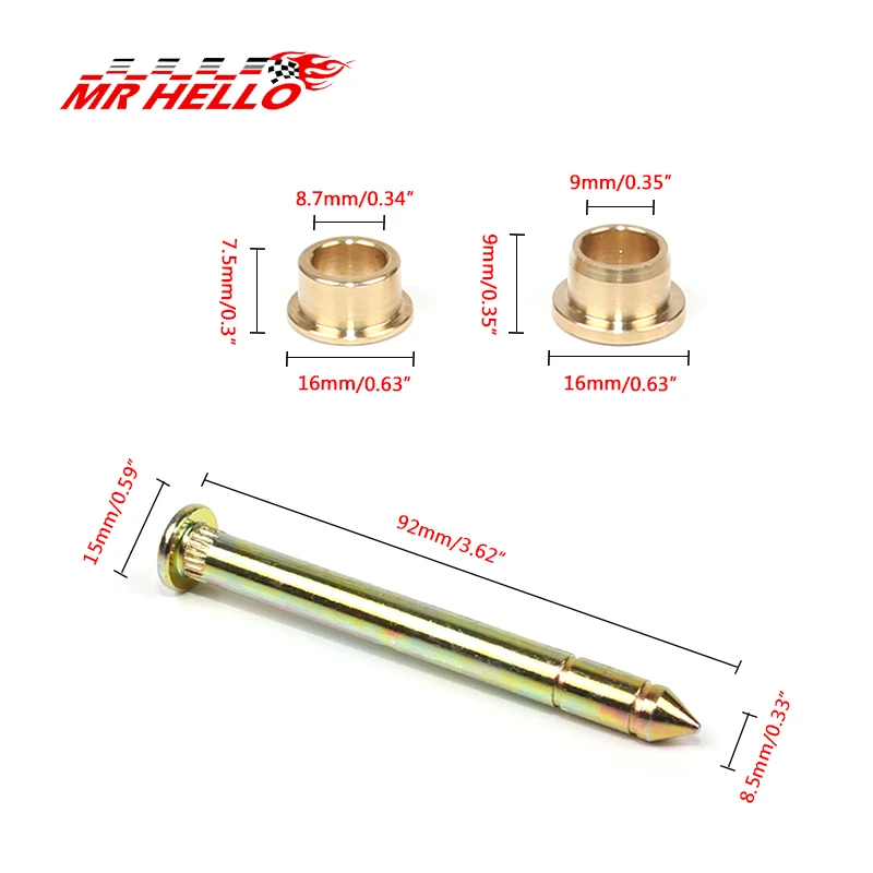 Zinc Plated Steel Door Hinge Pin & Bushing Repair Kit for Ford F150 F250 F350 For Bronco and Other For Ford Trucks & SUV