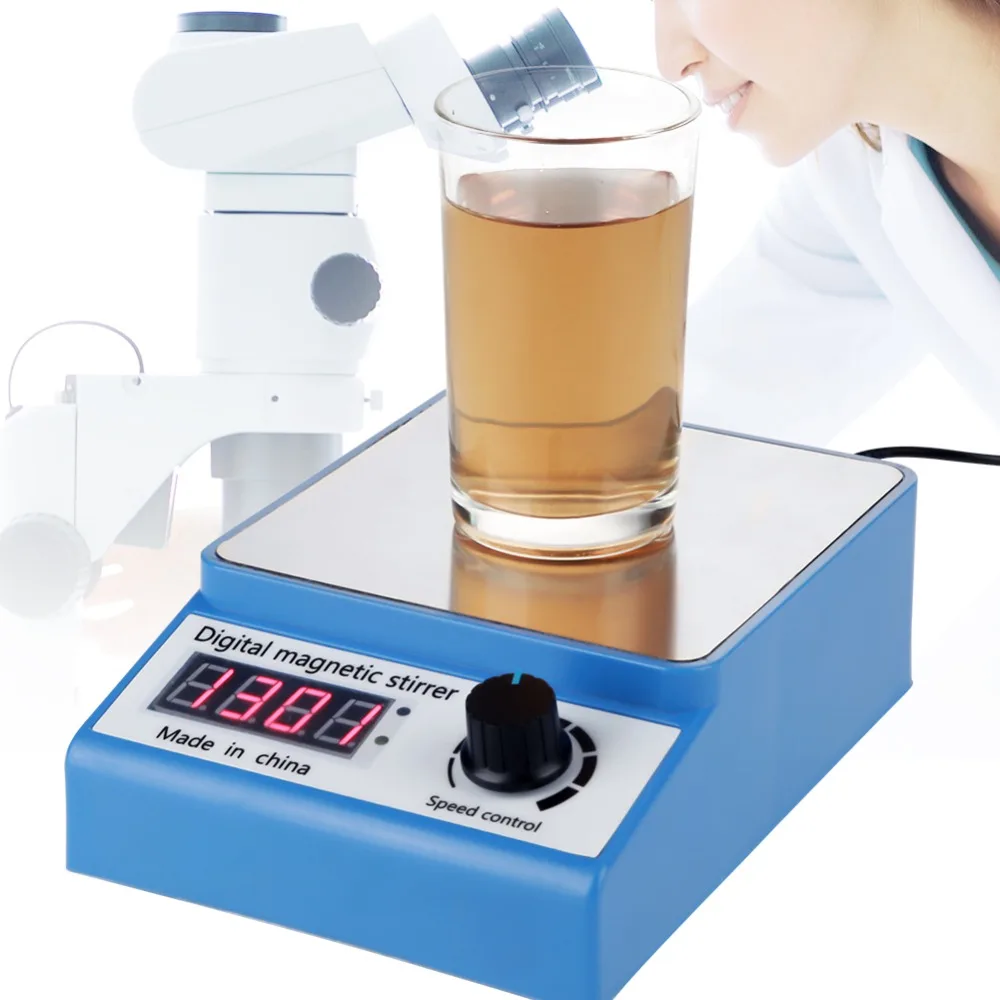 

ZGCJ-3A 100-240V 0-3000RPM Digital Magnetic Laboratory Stirrer Mixer Plate Control ZGCJ-3A US Plug