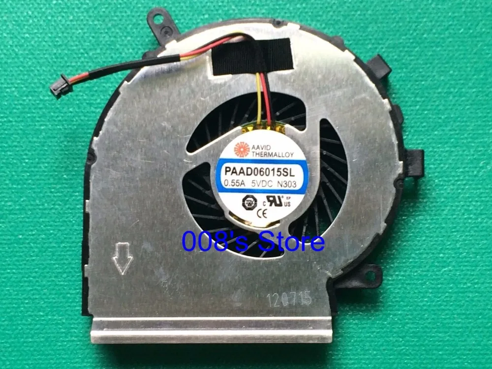 Охлаждающий вентилятор для ноутбука MSI GE72 GE62 PE60 PE70 GL62 GL72 AAVID THERMALLOY PAAD06015SL 3 Pin 0 55a 5VDC
