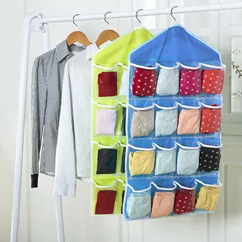 

Home 16 Pockets Wall Wardrobe Hanging Organizer Sundries Jewelry Storage Bags Underwear Cosmetics Hanger Organizer MYDING