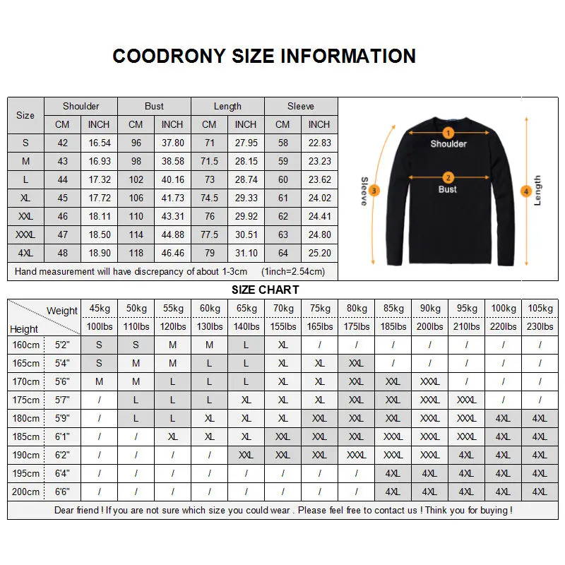 COODRONY Casual Shirts Long Sleeve Shirt Men Dress Brand Clothes Autumn New Arrivals Cotton Camisa Masculina Plus Size 8742