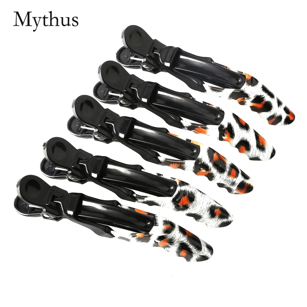 10pcs/lot High Spring Salon Haircut Clip Good Quality Leopard Hair