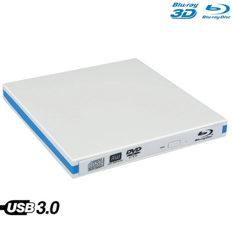 Абсолютно привод BD-RE внешний dvd-рекордер писатель USB 3,0 Blu-ray Burner Привод DVD+/-RW DVD-RAM 3D плеер для ноутбука ПК hp DELL