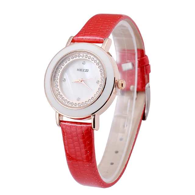 KEZZI Brand Women New Style Bracelet Watch Shiny Crystal Slim Leather Relojes Dr KEZZI Brand Women New Style Bracelet Watch Shiny Crystal Slim Leather Relojes Dr