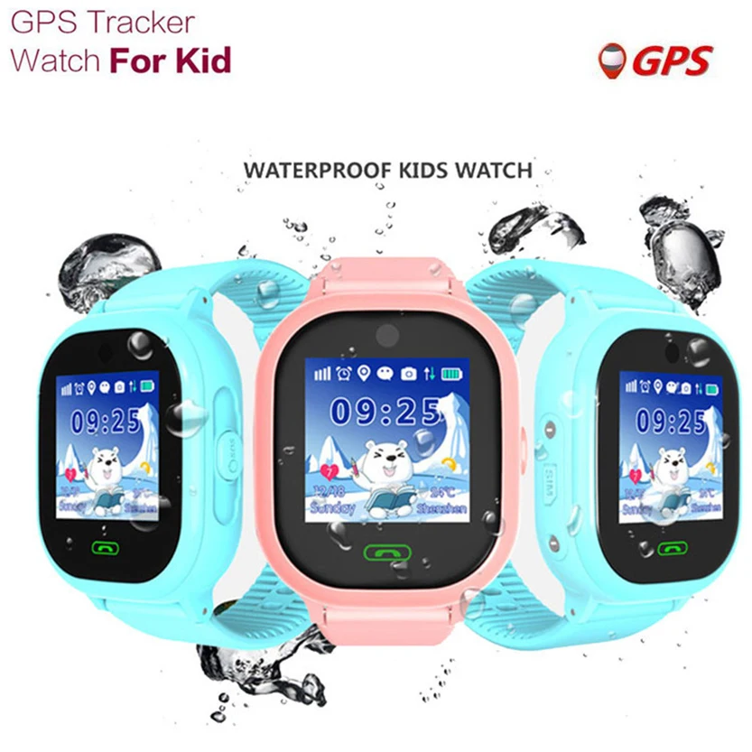 New GPS Smart Watch for kids IP67 waterproof GPS tracking Watch swimming camera children Watch touch Screen SOS Call For IOS 