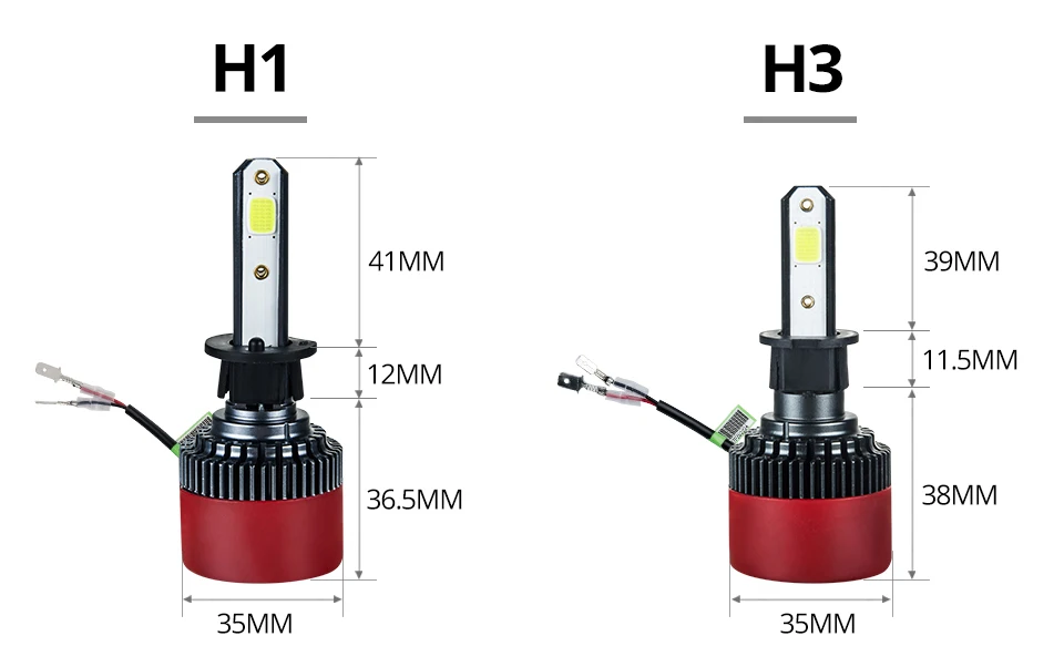 Foxcnsun 3-sided H1 H3 H4 H7 LED H11 9005 9006 9012 HB3 HB4 COB Car LED Headlight Bulbs 72W 8000LM 6500K Auto Headlamp 12v 24v (8)