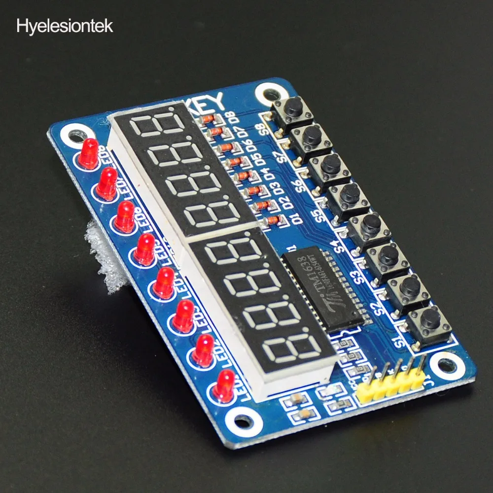 Светодиодный 8 битный трубный модуль TM1638 для Arduino AYR 7 сегментов бит 0 36 дюйма