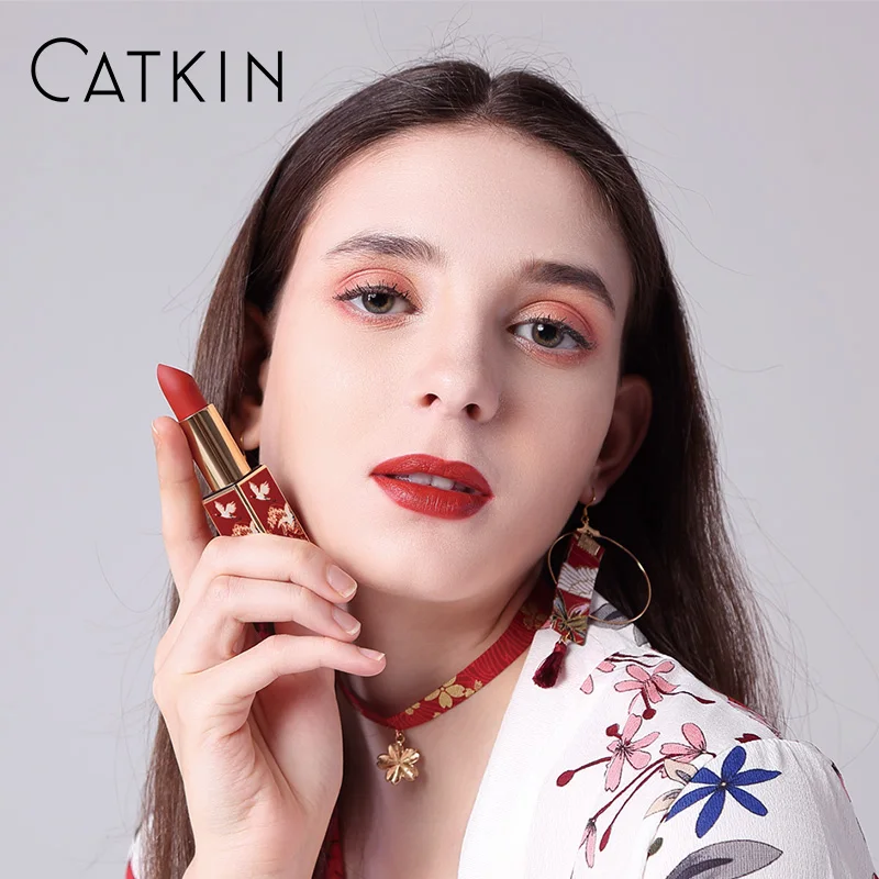 CATKIN Eternal Love Rouge CO135 Осенняя Цветочная помада 3,6 г полный размер водостойкая/водостойкая Помада Макияж