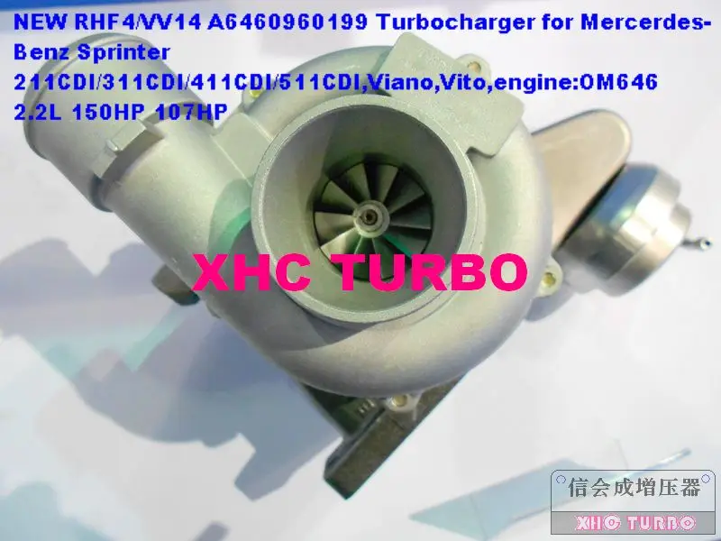 

NEW RHF4 VV14 VF40A132 A6460960699 Turbo turbocharger for Mercedes-BENZ SprinterI Viano Vito OM646 DE22LA 2.2L 107HP 150HP
