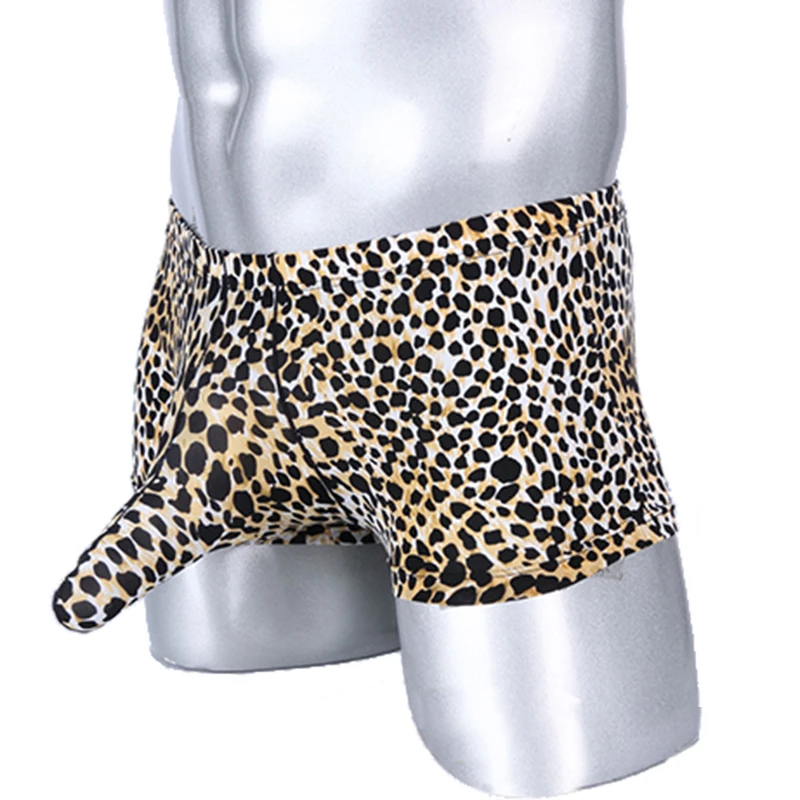 

Exotic Panties Sexy Mens Boxer Shorts Ice Silk Gay Bulge Pouch Health Underwear Breathable Cueca Elephant Nose hombre Underpants