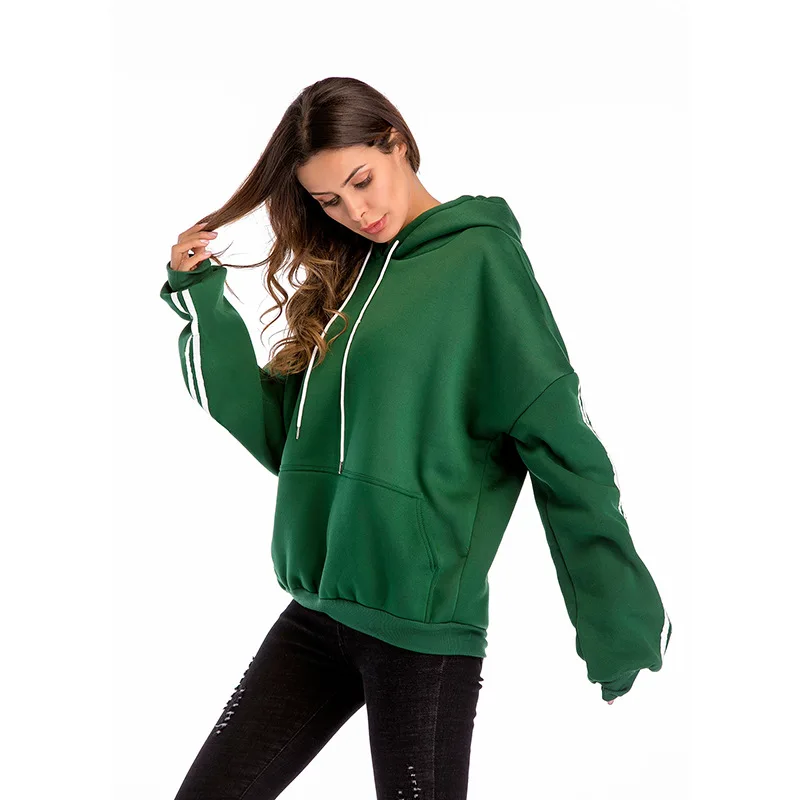 

2019 Autumn And Winter Women New Bats Hooded Female Plus Velvet Thick Sweater Girls Europe And America Large Size Warm Clothing