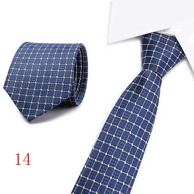 Новые модели галстуков 8 см, градиентные цветные галстуки на шею, одноцветные полосатые и Пейсли галстуки, мужские галстуки, синие, черные, зеленые, розовые галстуки для свадебной вечеринки - Цвет: 14