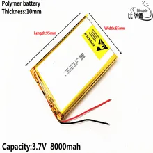 좋은 Qulity 리터 에너지 배터리 106595 3.7 V 리튬 폴리머 8000 mah DIY 모바일 비상 전원 충전 배터리