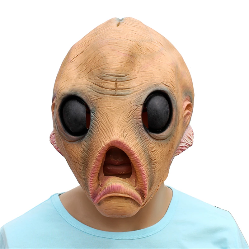 

Alien Extraterrestrial Funny Latex Unisex Movie Cosplay Anime costume Prop Adult Animal Party Mask for Halloween