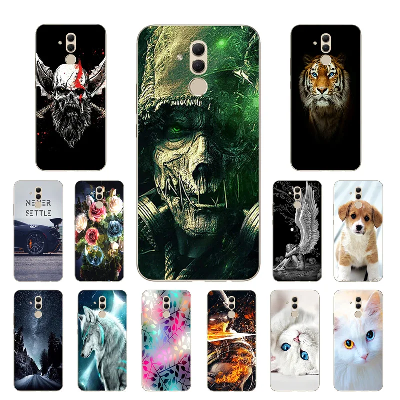 6.3&quot for Huawei Mate 20 Lite Slim TPU Dage Printing Phone Case MaiMang7 SNE-AL00 Luxury Soft Black Matte Cover |