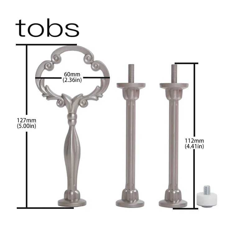 Metal Cake Plate Stand 3 Tier Flower Design Handle Fittings Hardware Tools Gold Metal Cake Plate Stand 3 Tier Flower Design Handle Fittings Hardware Tools Gold
