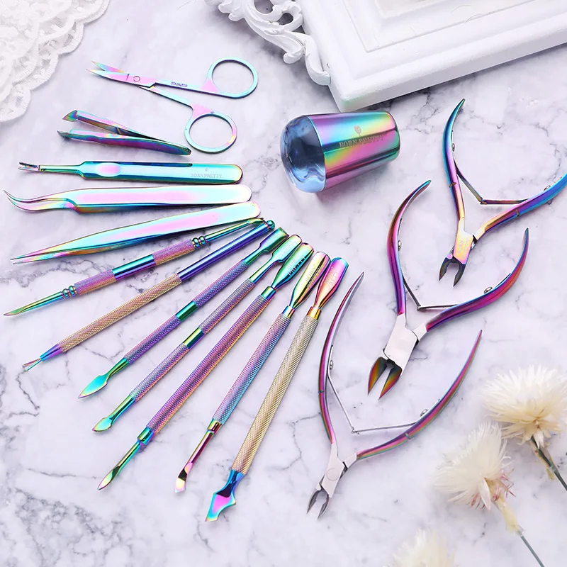 

1pcs Curved Straight Tweezers Colorful Eyelash Extension Nails Decor Picker Dead Skin Remover Manicure Makeup Nail Tools