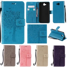 Neo Cute Cartoon Tree and Cat Embossing Wallet Flip Fundas Case For Huawei Honor 4C Pro Y6 Enjoy 5 Holly 2 Plus Cover