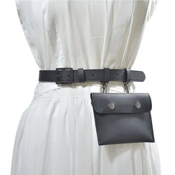 

LJT Vintage Women Belt Bag Fashion Lady's Leather Pack Men Phone Pouch Small Waist Pack Bag Luxury Brand Hip Belt Bum Pouch
