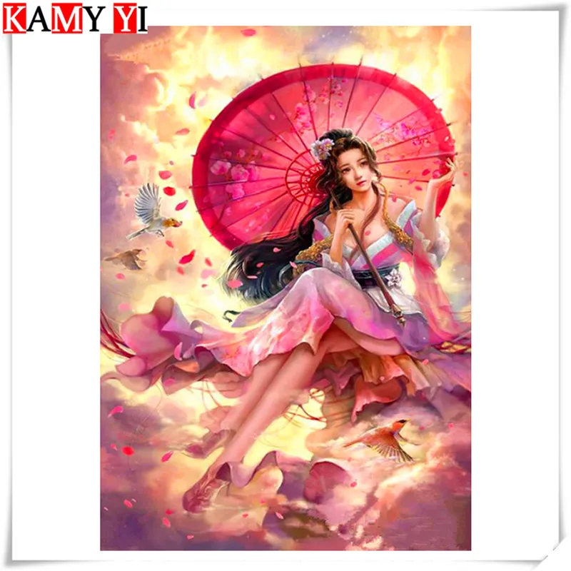 Diamond painting Japanese woman,Oriental Woman,Geisha,Diy,5d,Cross Stitch,Diamond Embroidery,Christmas gift, Mosaic,Home Decor
