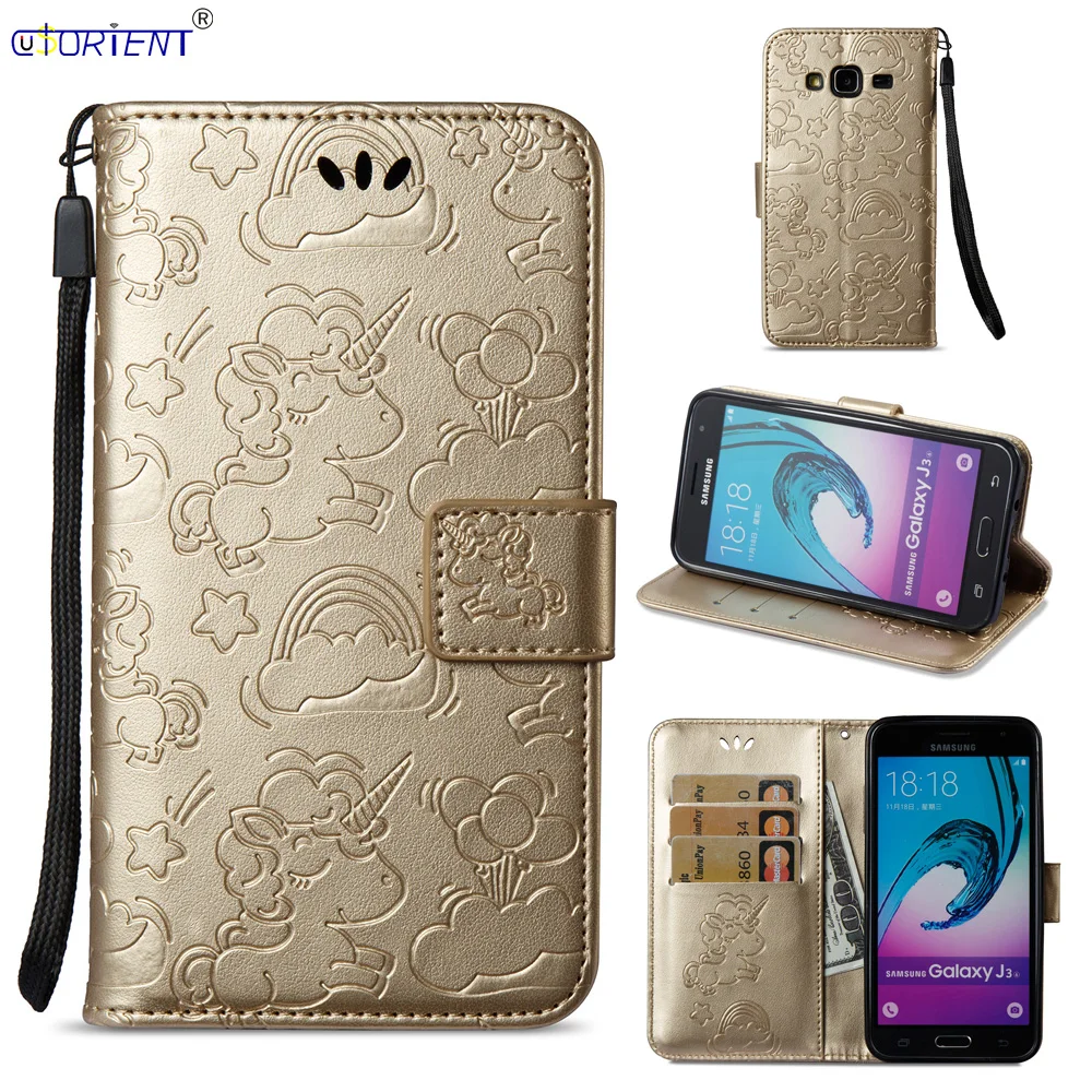 

For Samsung Galaxy J320 J3 2016 J36 J300 Flip Wallet Case SM J320F J320H J300F J320P J320M J320FN J320Y J320A J310 Card Slot Bag