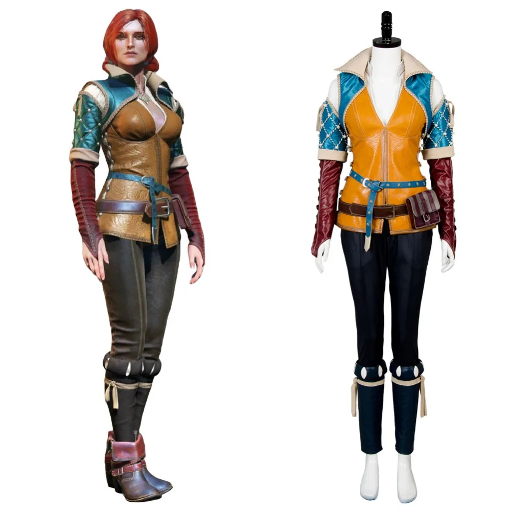 the witcher 3 wild cosplay hunt triss outfit costume full set unifrom halloween carnival cosplay costume - Halloween Hunting the witcher 3 wild cosplay hunt triss outfit costume full set unifrom halloween carnival cosplay costume - Halloween Hunting