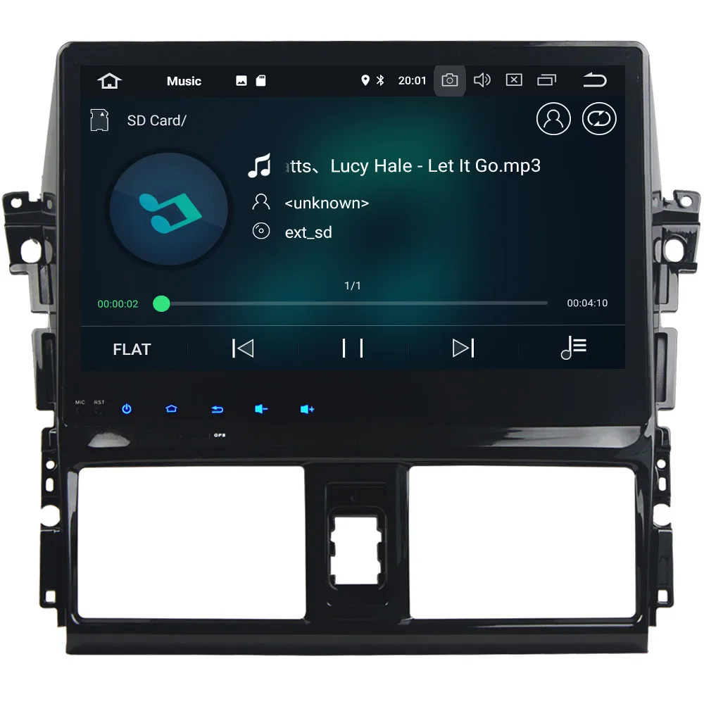 Perfect 10.1" IPS Octa Core 4G Android 8.1 4GB RAM 64GB ROM Car DVD Player Autoradio Stereo GPS Glonass For Toyota Yaris Vios 2013-2016 4