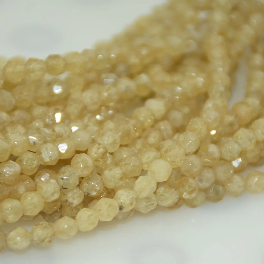 

Natural Yellow Garnet / Mali Garnet / Grandite Irregular Faced Beads 4.5mm / 6mm