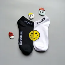 5 пар однотонных носков забавные женские носки с надписью «смайлик», пять цветов, дышащие носки в стиле хип-хоп, уличные женские носки из хлопка